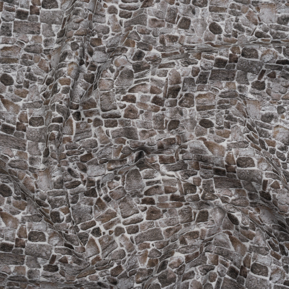 Printed Quilting Cotton by Northcott Studio - Dark Gray Flagstone - Naturescapes Collection Printed Quilting Cotton by Northcott Studio - Dark Gray Flagstone - Naturescapes Collection