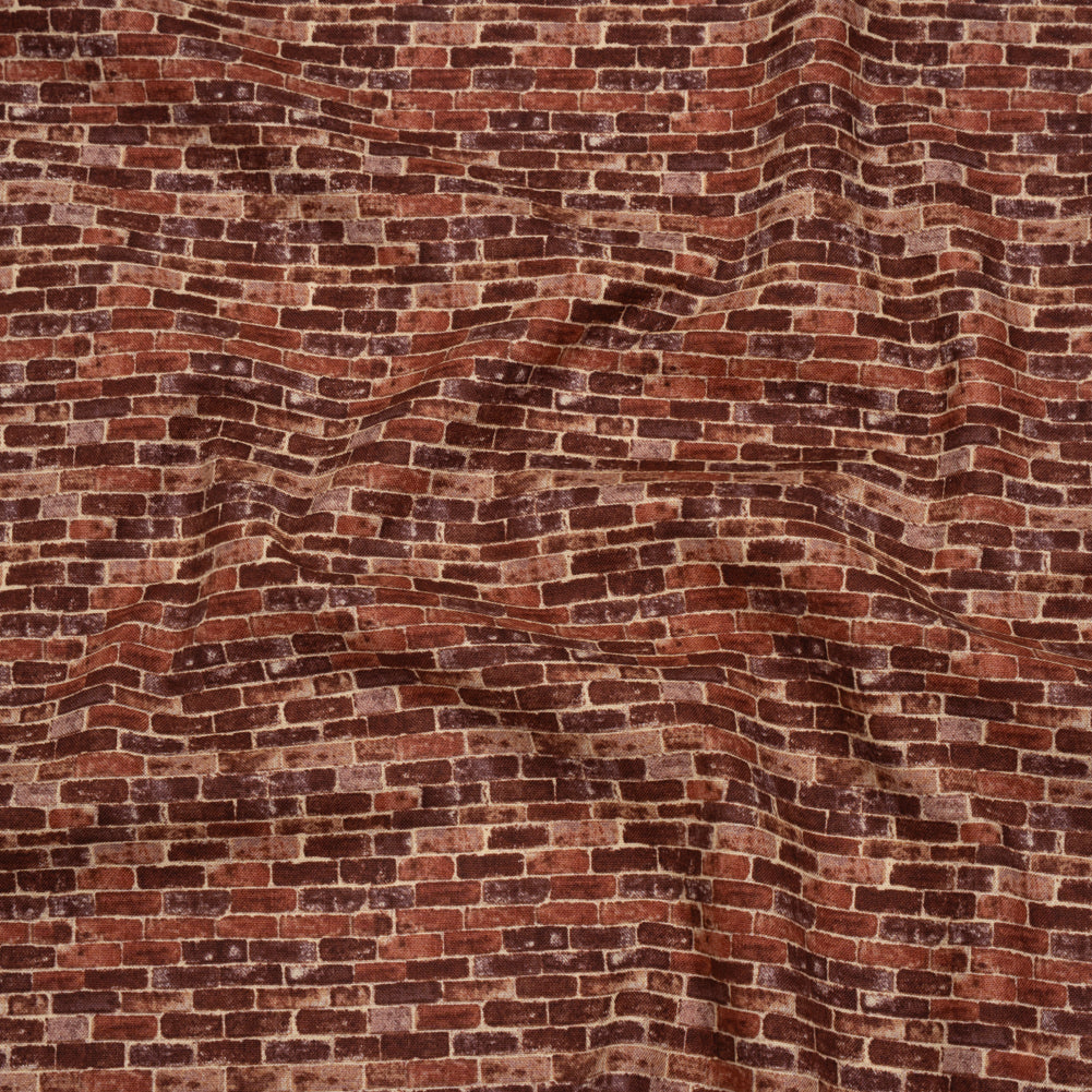 Printed Quilting Cotton by Northcott Studio - Rust Red Brick - Naturescapes Collection Printed Quilting Cotton by Northcott Studio - Rust Red Brick - Naturescapes Collection