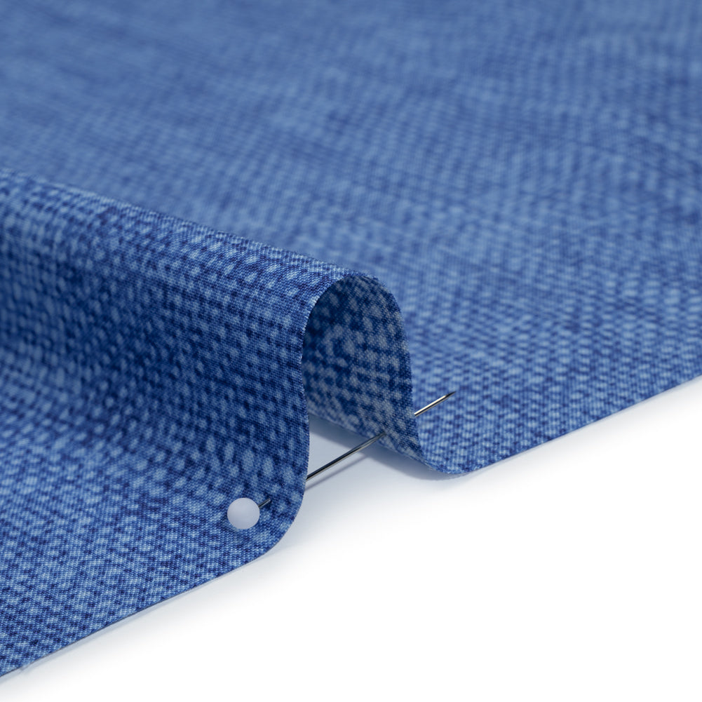 Printed Quilting Cotton by Northcott Studio - Blue Canvas Textured - Linen Basics Collection Printed Quilting Cotton by Northcott Studio - Blue Canvas Textured - Linen Basics Collection