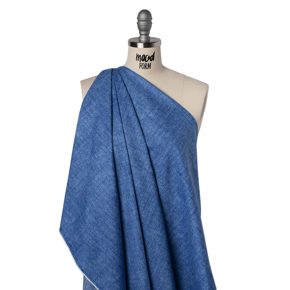 Printed Quilting Cotton by Northcott Studio - Blue Canvas Textured - Linen Basics Collection Printed Quilting Cotton by Northcott Studio - Blue Canvas Textured - Linen Basics Collection