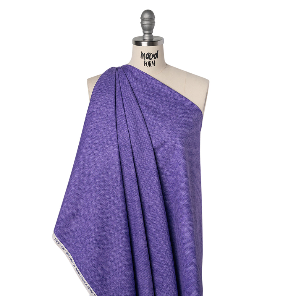 Printed Quilting Cotton by Northcott Studio - Purple Canvas Textured - Linen Basics Collection Drape Printed Quilting Cotton by Northcott Studio - Purple Canvas Textured - Linen Basics Collection Drape