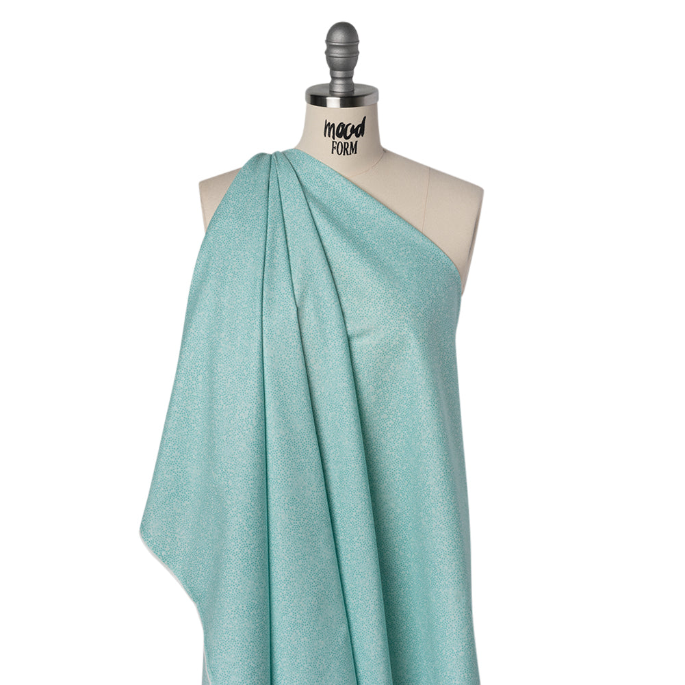 Printed Quilting Cotton by Patrick Lose for Northcott - Aquamarine Ditsy Dots - Tonal Trios Collection Drape Printed Quilting Cotton by Patrick Lose for Northcott - Aquamarine Ditsy Dots - Tonal Trios Collection Drape
