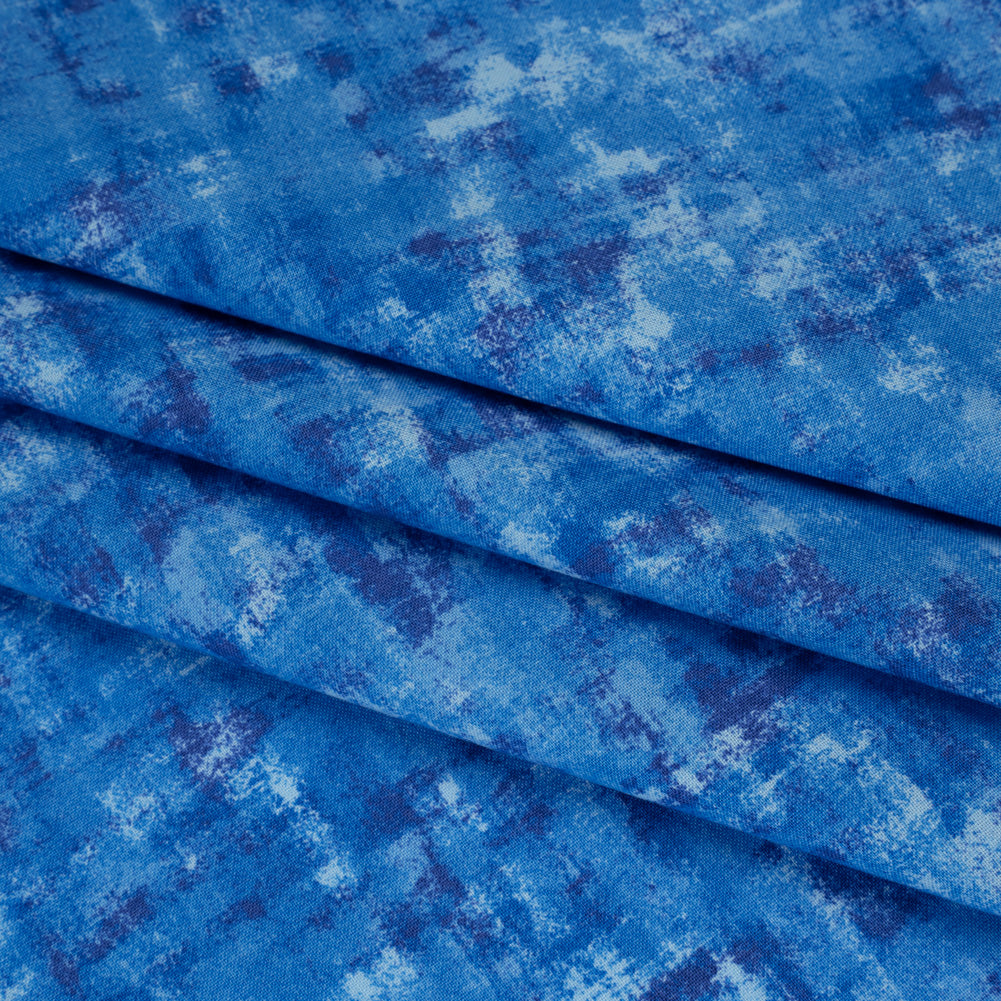 Printed Quilting Cotton by Patrick Lose for Northcott - Blue Note Jazzy Painted Texture - Tonal Trios Collection Printed Quilting Cotton by Patrick Lose for Northcott - Blue Note Jazzy Painted Texture - Tonal Trios Collection