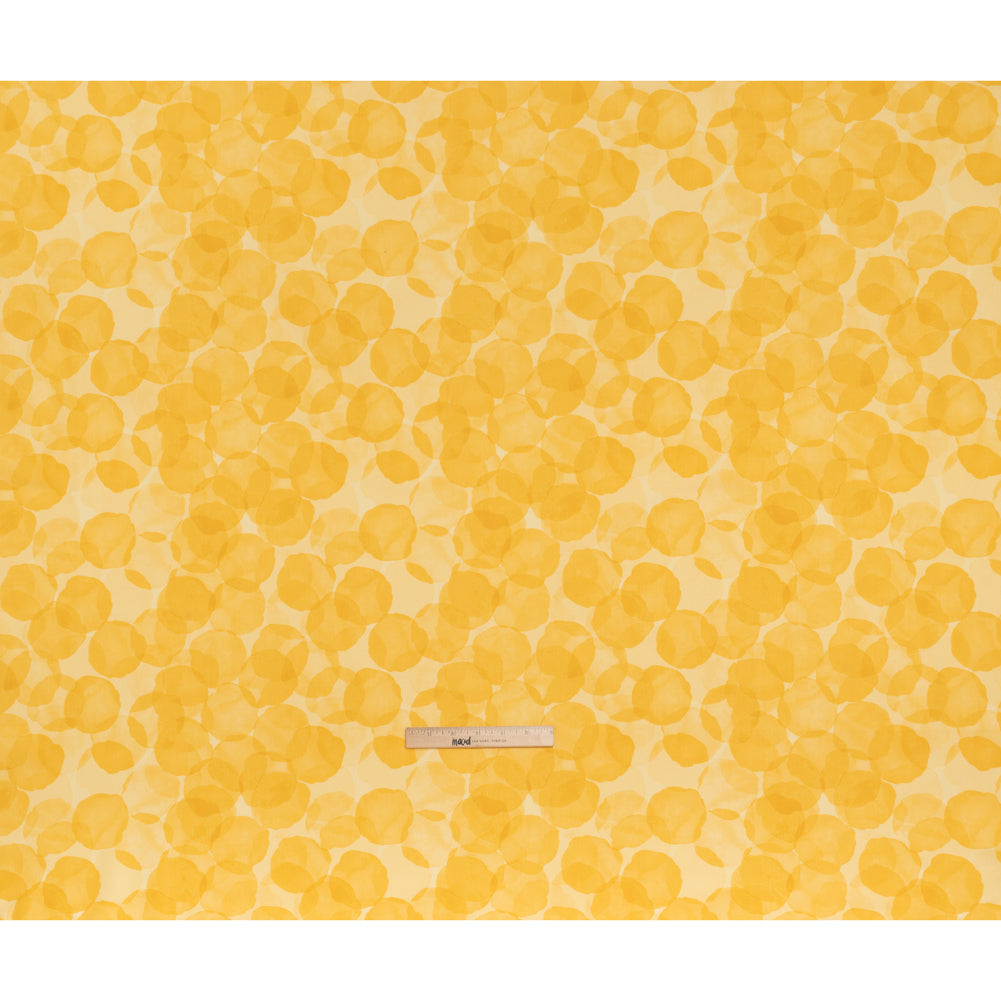 Printed Quilting Cotton by Patrick Lose for Northcott - Lemon Drop Juicy Watercolor Circles - Tonal Trios Collection - Full Printed Quilting Cotton by Patrick Lose for Northcott - Lemon Drop Juicy Watercolor Circles - Tonal Trios Collection - Full