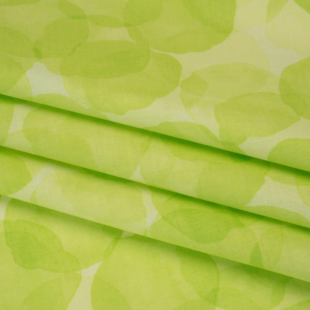 Printed Quilting Cotton by Patrick Lose for Northcott - Pickle Juice Juicy Watercolor Circles - Tonal Trios Collection Folded Printed Quilting Cotton by Patrick Lose for Northcott - Pickle Juice Juicy Watercolor Circles - Tonal Trios Collection Folded