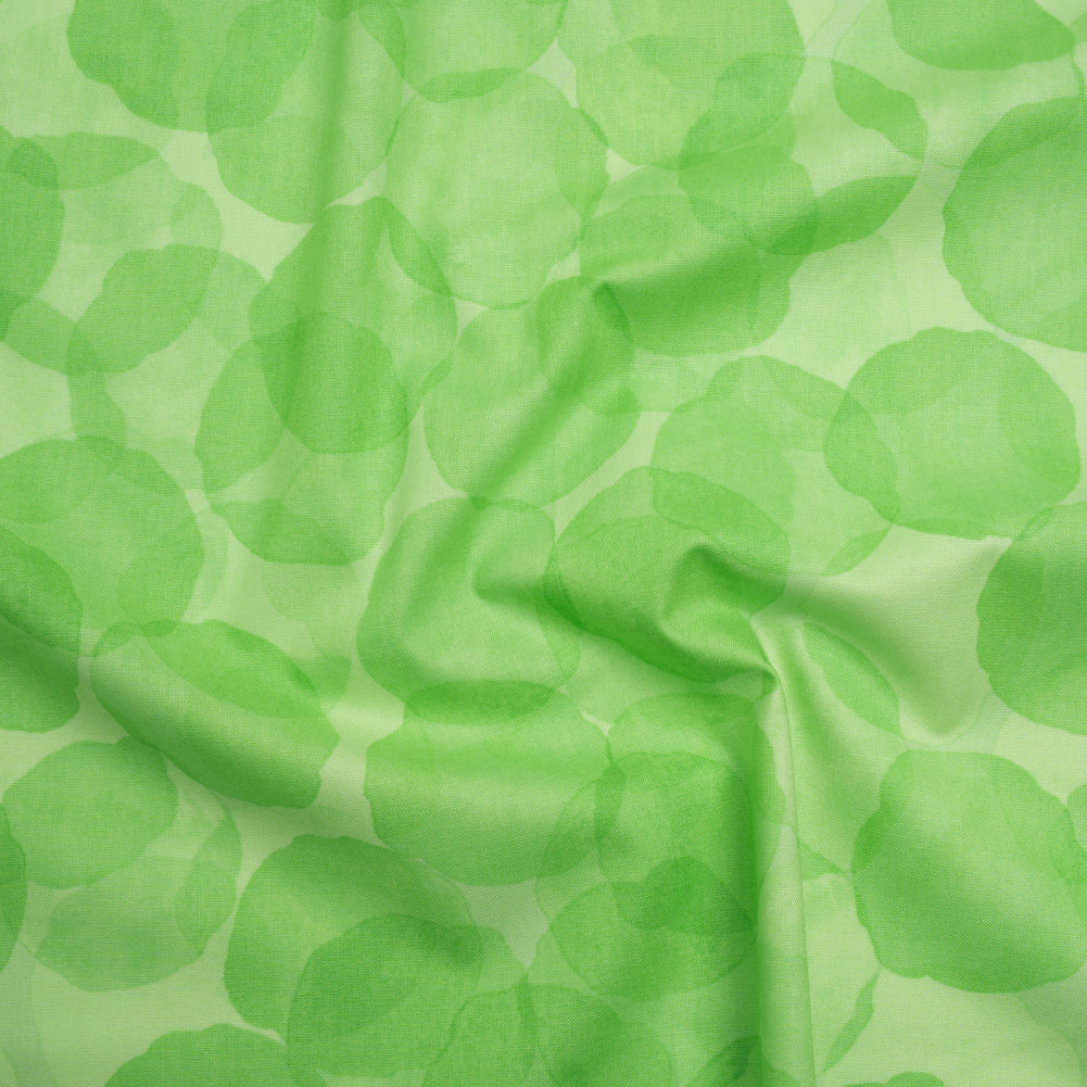 Printed Quilting Cotton by Patrick Lose for Northcott - Chlorophyll Juicy Watercolor Circles - Tonal Trios Collection Printed Quilting Cotton by Patrick Lose for Northcott - Chlorophyll Juicy Watercolor Circles - Tonal Trios Collection