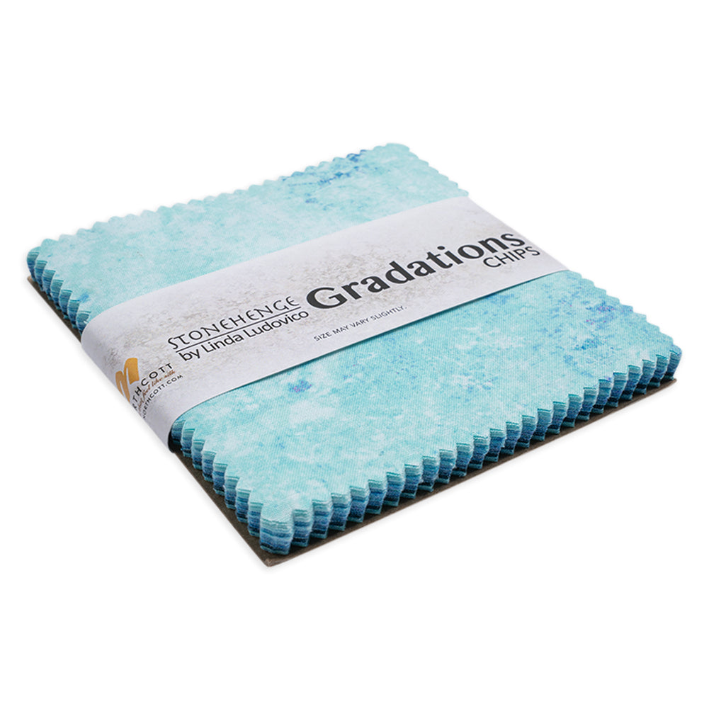 Stonehenge Quilting Cotton Chips 5" Square Precuts - Midnight - Gradations II Collection Stonehenge Quilting Cotton Chips 5" Square Precuts - Midnight - Gradations II Collection