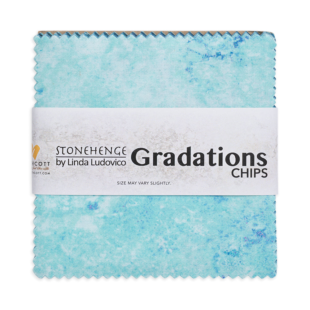 Stonehenge Quilting Cotton Chips 5" Square Precuts - Midnight - Gradations II Collection Stonehenge Quilting Cotton Chips 5" Square Precuts - Midnight - Gradations II Collection