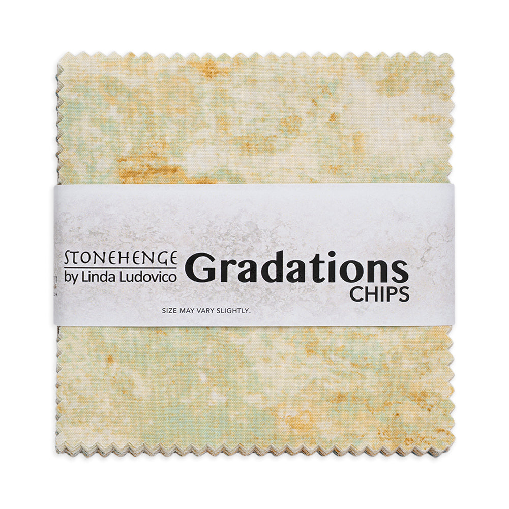Stonehenge Quilting Cotton Chips 5" Square Precuts - Oxidized Copper - Gradations II Collection Stonehenge Quilting Cotton Chips 5" Square Precuts - Oxidized Copper - Gradations II Collection