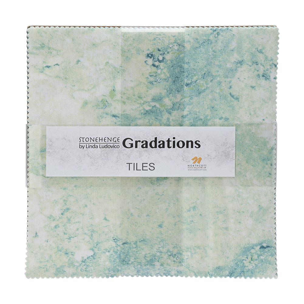 Stonehenge Quilting Cotton Tiles 10" Square Precuts - Blue Planet - Gradations II Collection Stonehenge Quilting Cotton Tiles 10" Square Precuts - Blue Planet - Gradations II Collection