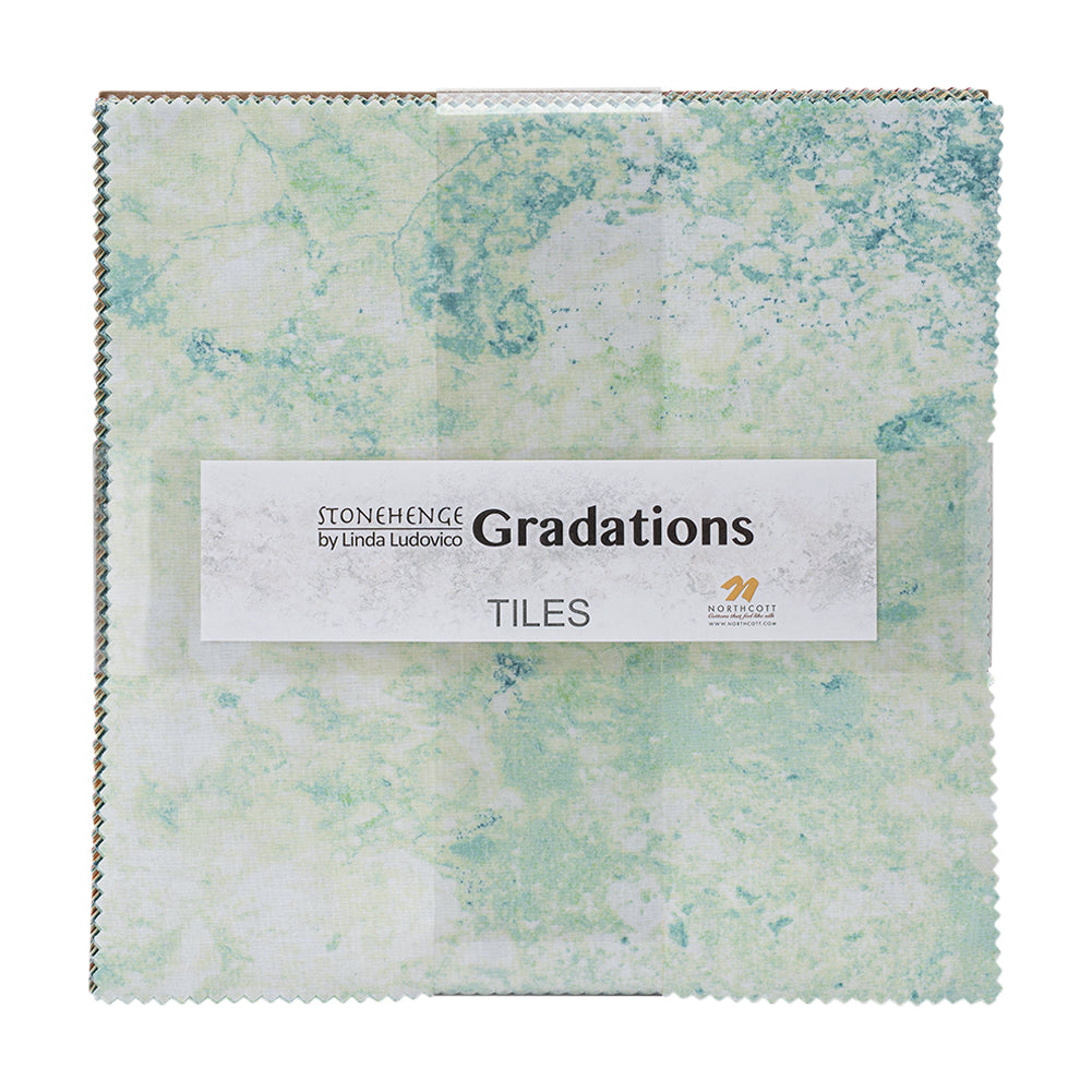 Stonehenge Quilting Cotton Tiles 10" Square Precuts - Gemstone - Gradations II Collection Stonehenge Quilting Cotton Tiles 10" Square Precuts - Gemstone - Gradations II Collection