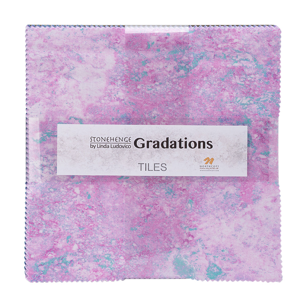 Stonehenge Quilting Cotton Tiles 10" Square Precuts - Mystic - Gradations II Collection Stonehenge Quilting Cotton Tiles 10" Square Precuts - Mystic - Gradations II Collection