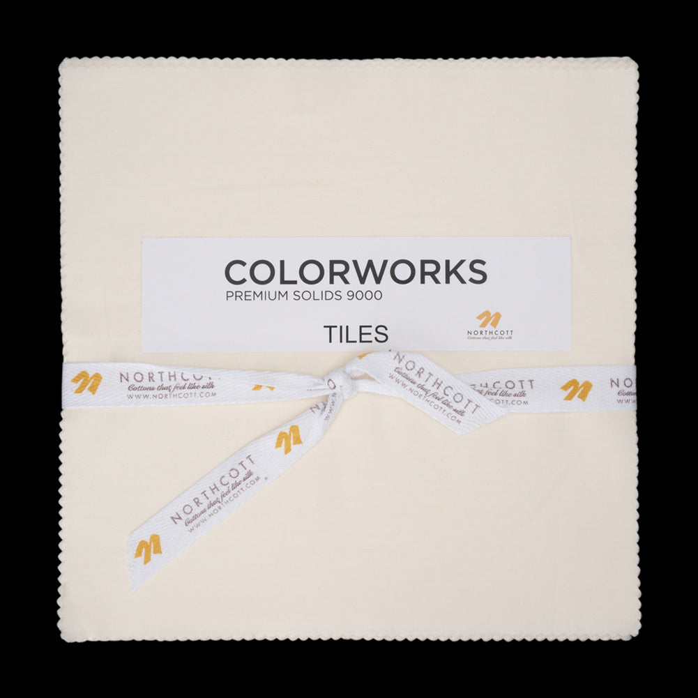 Northcott Quilting Cotton Tiles 10" Square Precuts - Eggshell - Colorworks Collection Northcott Quilting Cotton Tiles 10" Square Precuts - Eggshell - Colorworks Collection