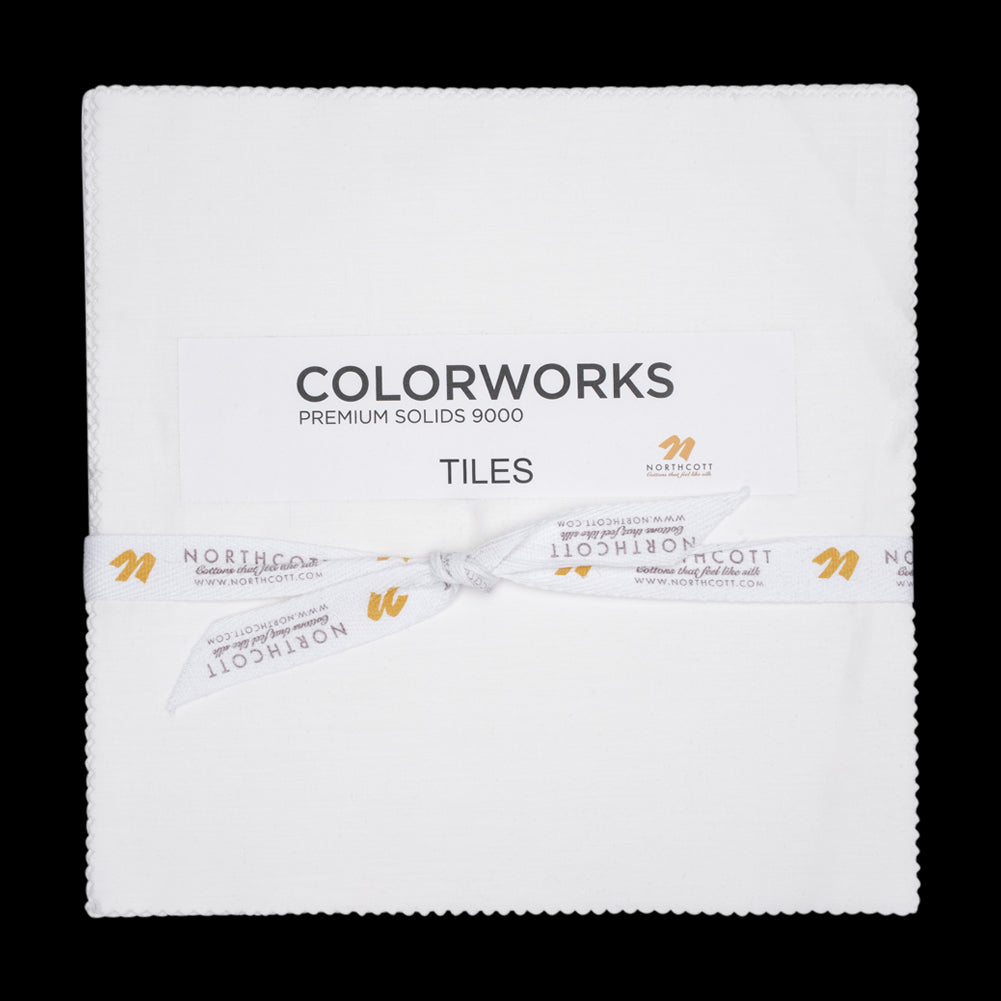 Northcott Quilting Cotton Tiles 10" Square Precuts - Snow - Colorworks Collection Northcott Quilting Cotton Tiles 10" Square Precuts - Snow - Colorworks Collection