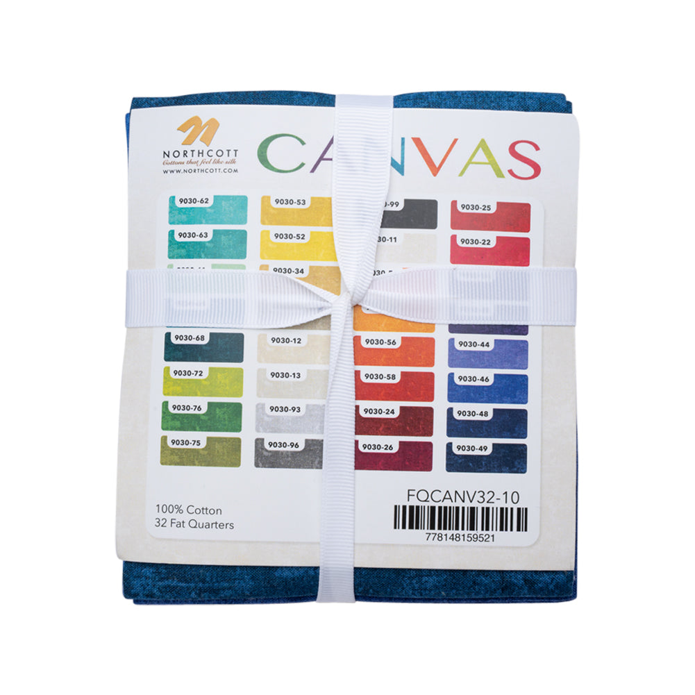 Northcott Quilting Cotton Fat Quarter Bundle Precuts - Multi 32pc - Canvas Collection Northcott Quilting Cotton Fat Quarter Bundle Precuts - Multi 32pc - Canvas Collection