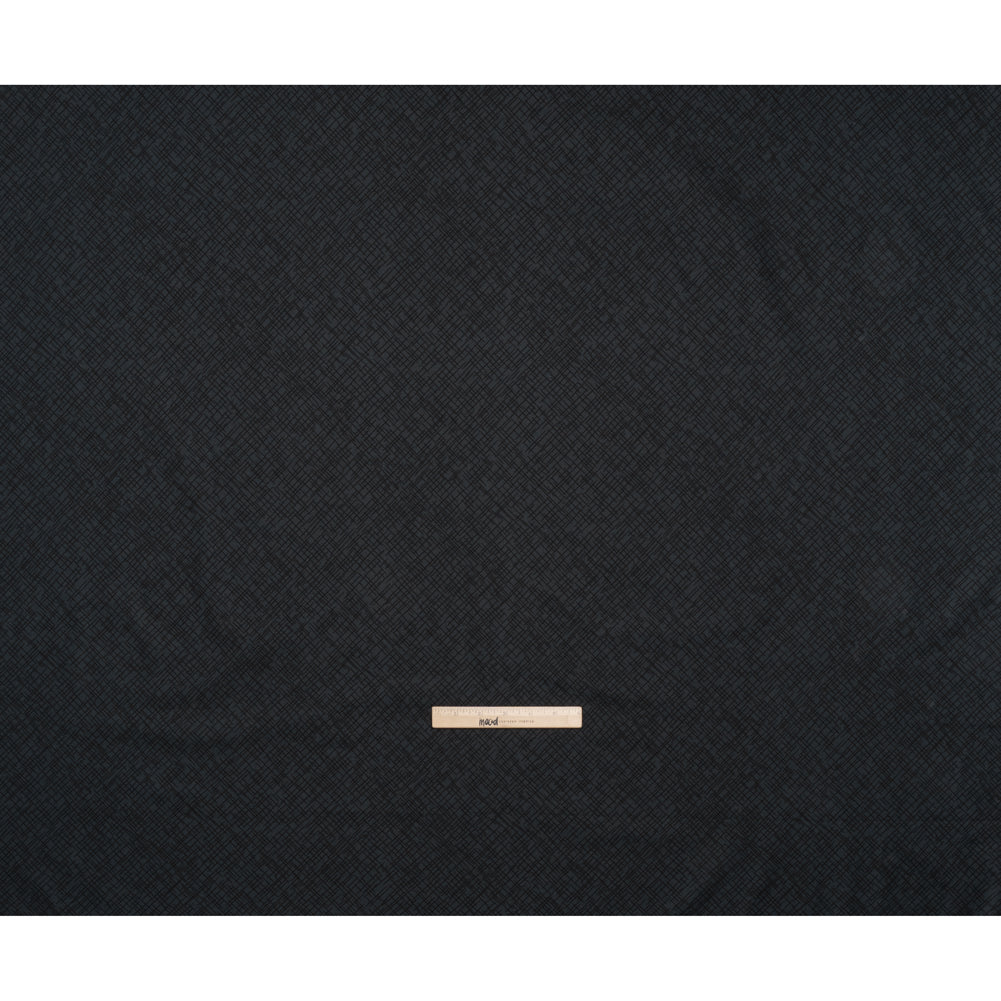 Printed Quilting Cotton by Patrick Lose for Northcott - Black on Black Open Weave - Basically Black & White Collection - Full Printed Quilting Cotton by Patrick Lose for Northcott - Black on Black Open Weave - Basically Black & White Collection - Full