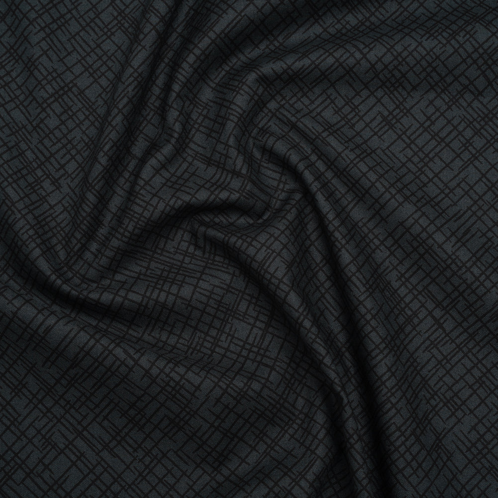 Printed Quilting Cotton by Patrick Lose for Northcott - Black on Black Open Weave - Basically Black & White Collection Printed Quilting Cotton by Patrick Lose for Northcott - Black on Black Open Weave - Basically Black & White Collection