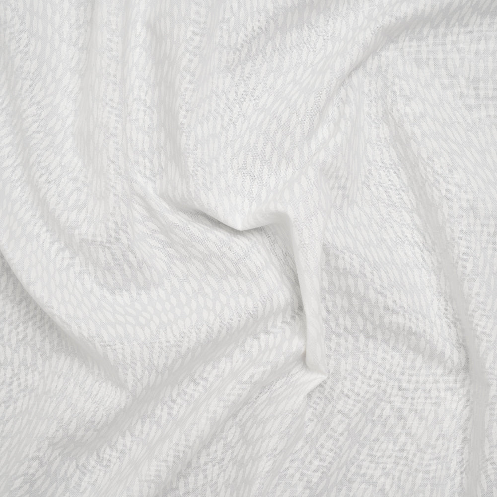 Printed Quilting Cotton by Patrick Lose for Northcott - White on White Beaded Waves - Basically Black & White Collection Printed Quilting Cotton by Patrick Lose for Northcott - White on White Beaded Waves - Basically Black & White Collection