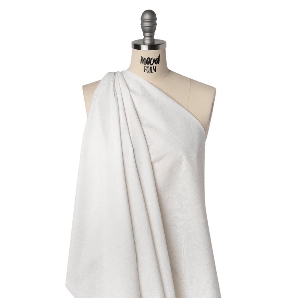 Printed Quilting Cotton by Patrick Lose for Northcott - White on White Marbled - Basically Black & White Collection Printed Quilting Cotton by Patrick Lose for Northcott - White on White Marbled - Basically Black & White Collection