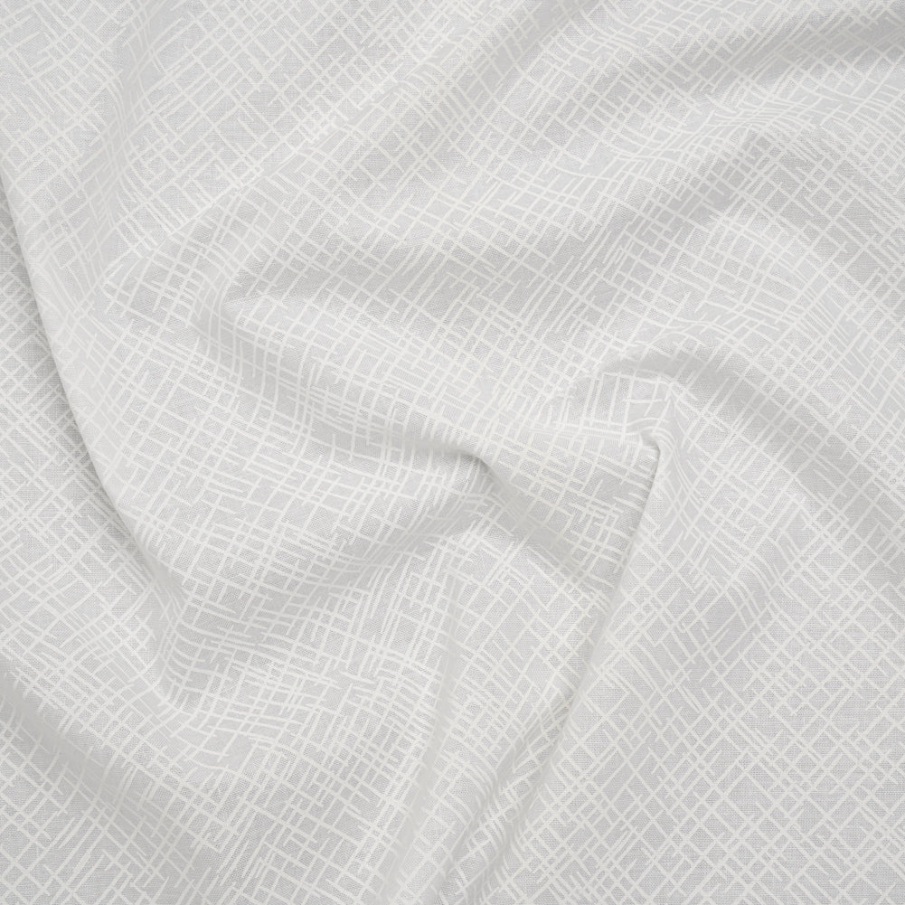 Printed Quilting Cotton by Patrick Lose for Northcott - White on White Open Weave - Basically Black & White Collection Printed Quilting Cotton by Patrick Lose for Northcott - White on White Open Weave - Basically Black & White Collection