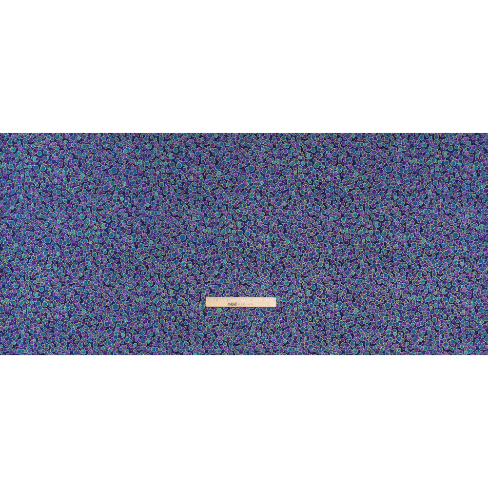 Metallic Printed Quilting Cotton by Northcott - Deep Sea Polka Dot Confetti - Shimmer Collection - Full Metallic Printed Quilting Cotton by Northcott - Deep Sea Polka Dot Confetti - Shimmer Collection - Full