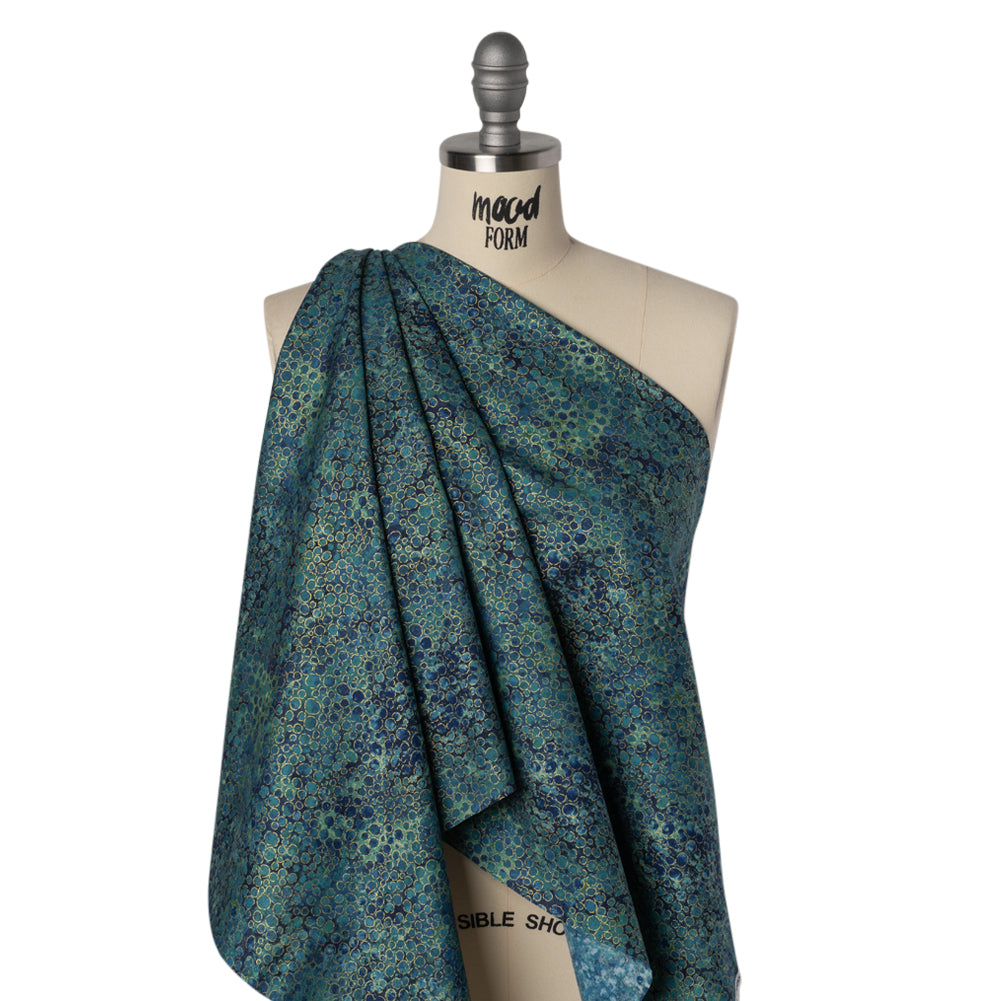 Metallic Printed Quilting Cotton by Northcott - Dusk River Rocks - Shimmer Collection Drape Metallic Printed Quilting Cotton by Northcott - Dusk River Rocks - Shimmer Collection Drape