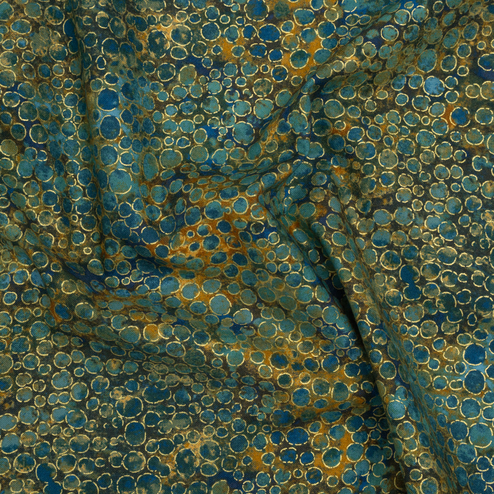 Metallic Printed Quilting Cotton by Northcott - Dawn River Rocks - Shimmer Collection Metallic Printed Quilting Cotton by Northcott - Dawn River Rocks - Shimmer Collection
