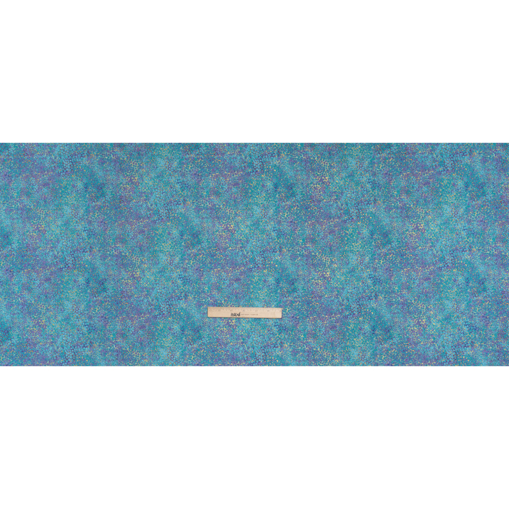 Metallic Printed Quilting Cotton by Northcott - Deep Sea Pebbles - Shimmer Collection - Full Metallic Printed Quilting Cotton by Northcott - Deep Sea Pebbles - Shimmer Collection - Full