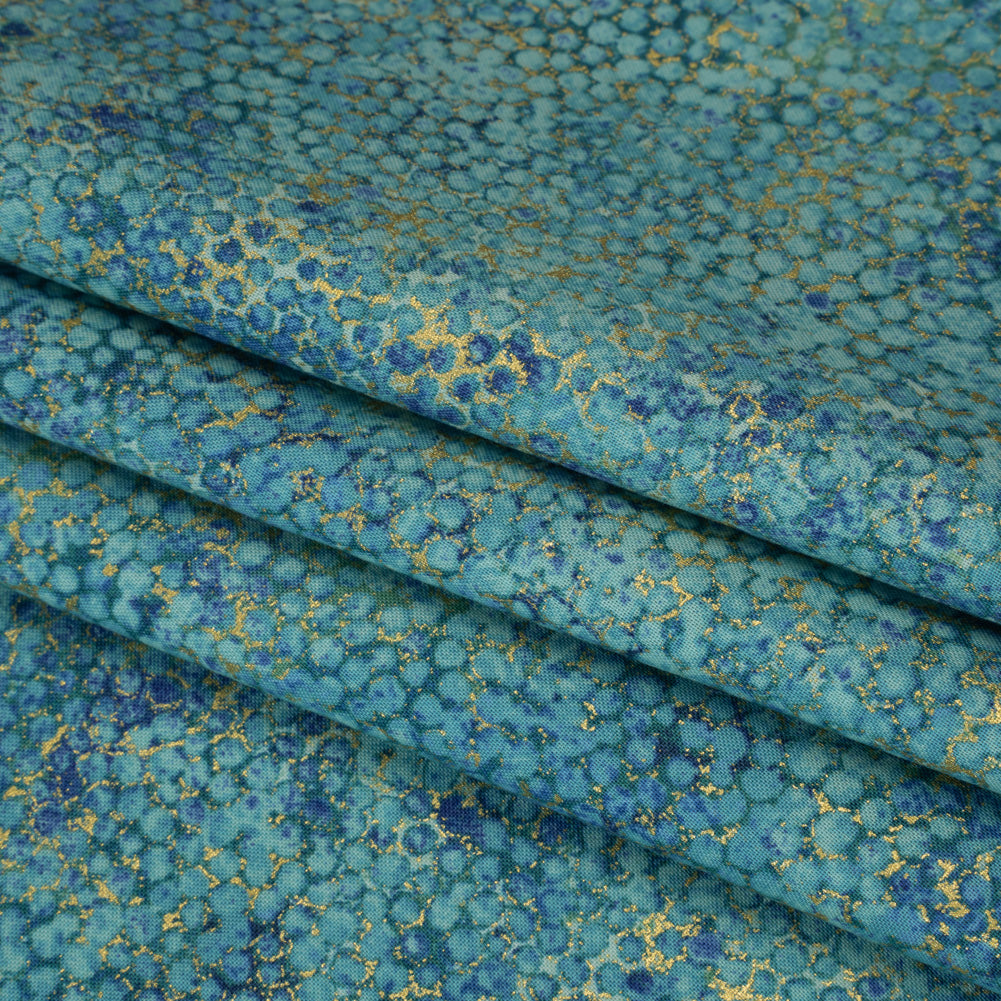 Metallic Printed Quilting Cotton by Northcott - Dusk Pebbles - Shimmer Collection Folded Metallic Printed Quilting Cotton by Northcott - Dusk Pebbles - Shimmer Collection Folded