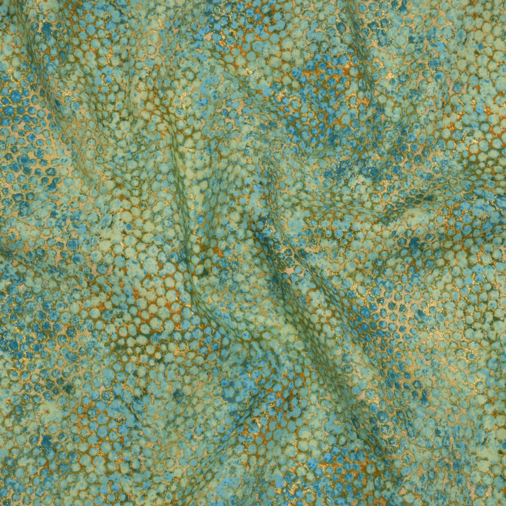 Metallic Printed Quilting Cotton by Northcott - Dawn Pebbles - Shimmer Collection Metallic Printed Quilting Cotton by Northcott - Dawn Pebbles - Shimmer Collection