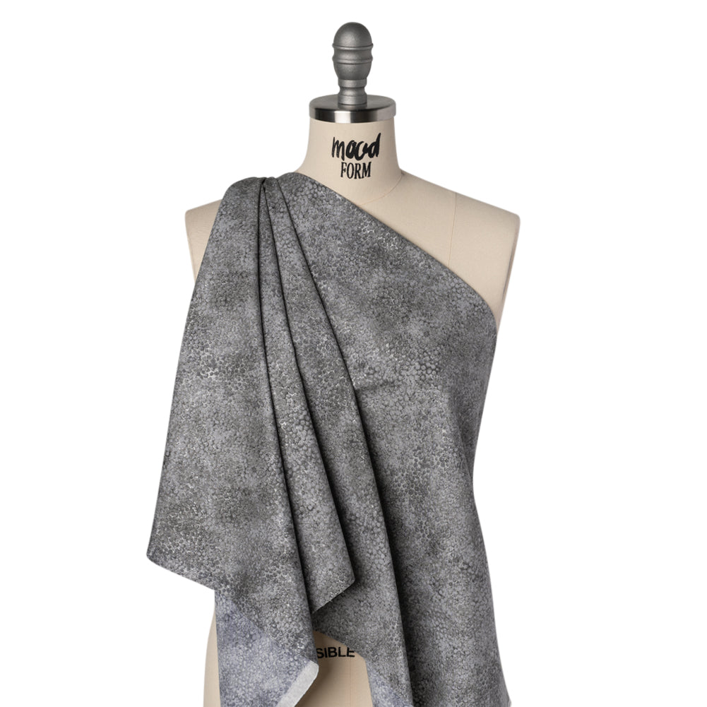 Metallic Printed Quilting Cotton by Northcott - City Fog Pebbles - Shimmer Collection Drape Metallic Printed Quilting Cotton by Northcott - City Fog Pebbles - Shimmer Collection Drape