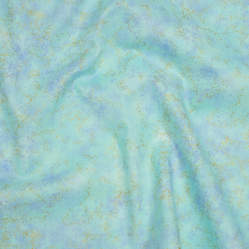 Metallic Printed Quilting Cotton by Northcott - Deep Sea Speckle - Shimmer Collection Metallic Printed Quilting Cotton by Northcott - Deep Sea Speckle - Shimmer Collection