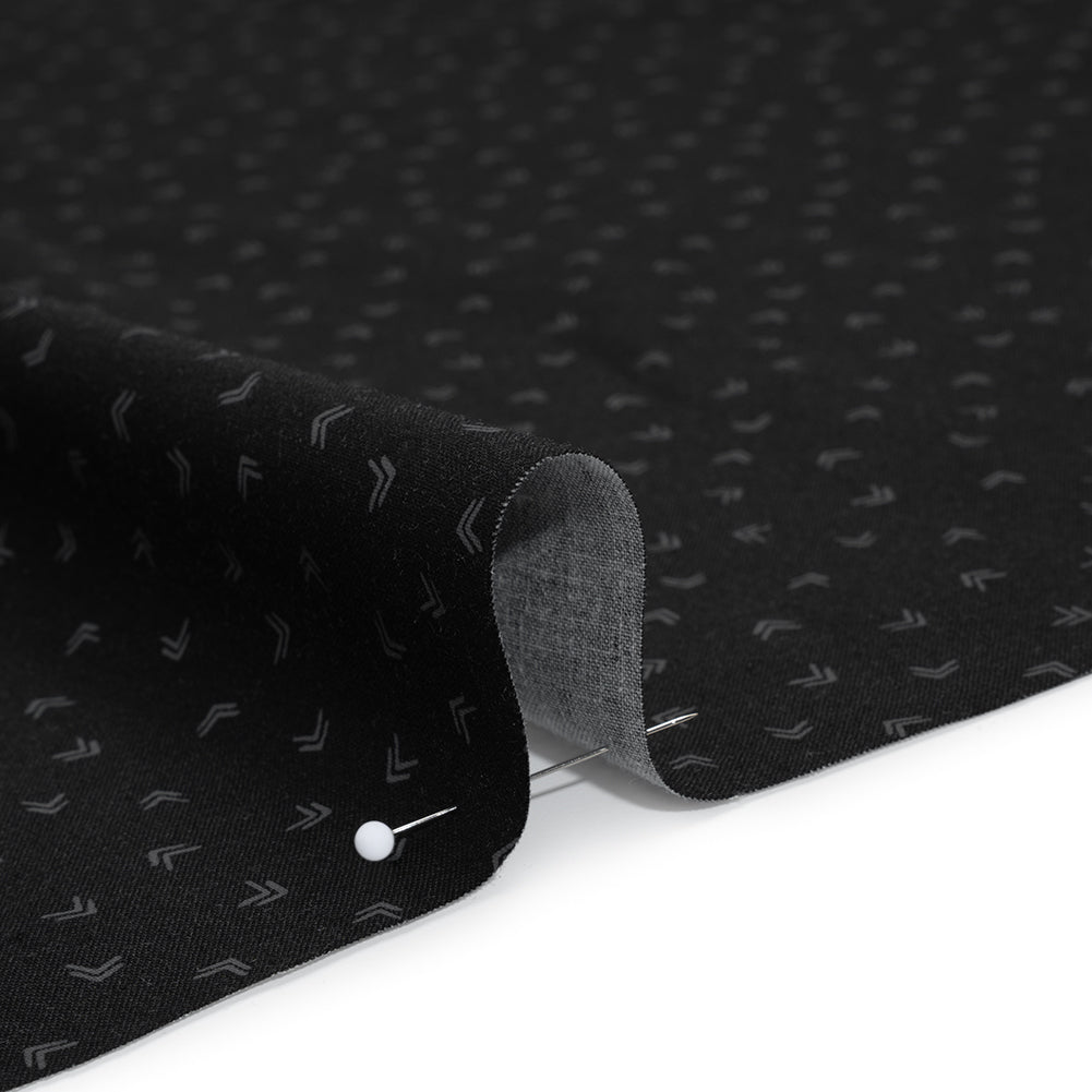 Printed Quilting Cotton by Ghazal Razavi for FIGO Studio - Black and Gray Arrows - Dusk Collection Printed Quilting Cotton by Ghazal Razavi for FIGO Studio - Black and Gray Arrows - Dusk Collection