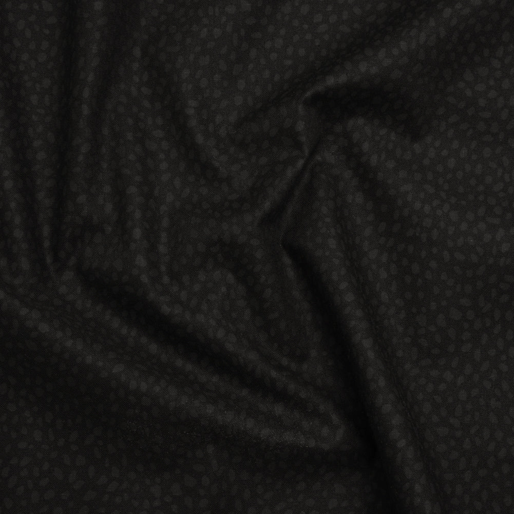 Printed Quilting Cotton by Ghazal Razavi for FIGO Studio - Black on Black Spotty - Dusk Collection Printed Quilting Cotton by Ghazal Razavi for FIGO Studio - Black on Black Spotty - Dusk Collection