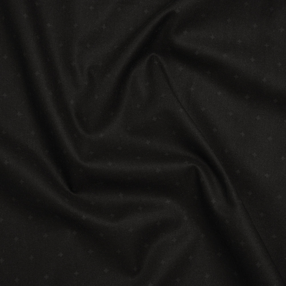 Printed Quilting Cotton by Ghazal Razavi for FIGO Studio - Black on Black Spark - Dusk Collection Printed Quilting Cotton by Ghazal Razavi for FIGO Studio - Black on Black Spark - Dusk Collection