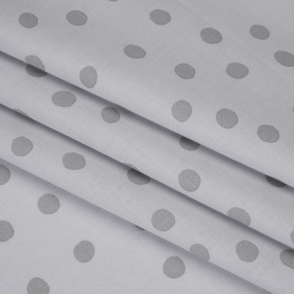 Printed Quilting Cotton by Ghazal Razavi for FIGO Studio - Gray on Gray Pom Poms - Dewfall Collection Printed Quilting Cotton by Ghazal Razavi for FIGO Studio - Gray on Gray Pom Poms - Dewfall Collection