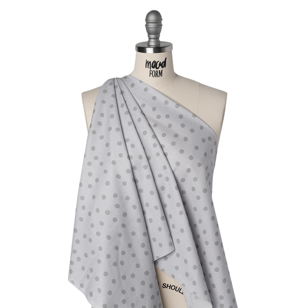 Printed Quilting Cotton by Ghazal Razavi for FIGO Studio - Gray on Gray Pom Poms - Dewfall Collection Printed Quilting Cotton by Ghazal Razavi for FIGO Studio - Gray on Gray Pom Poms - Dewfall Collection