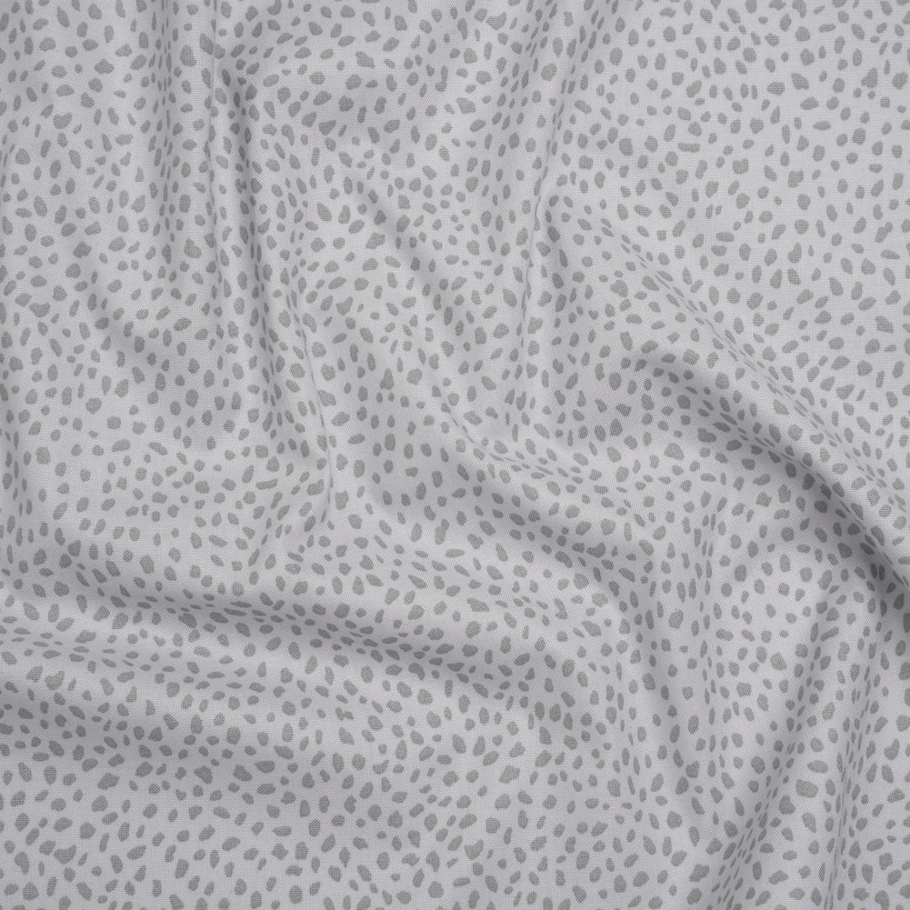 Printed Quilting Cotton by Ghazal Razavi for FIGO Studio - Gray on Gray Spotty - Dewfall Collection Printed Quilting Cotton by Ghazal Razavi for FIGO Studio - Gray on Gray Spotty - Dewfall Collection