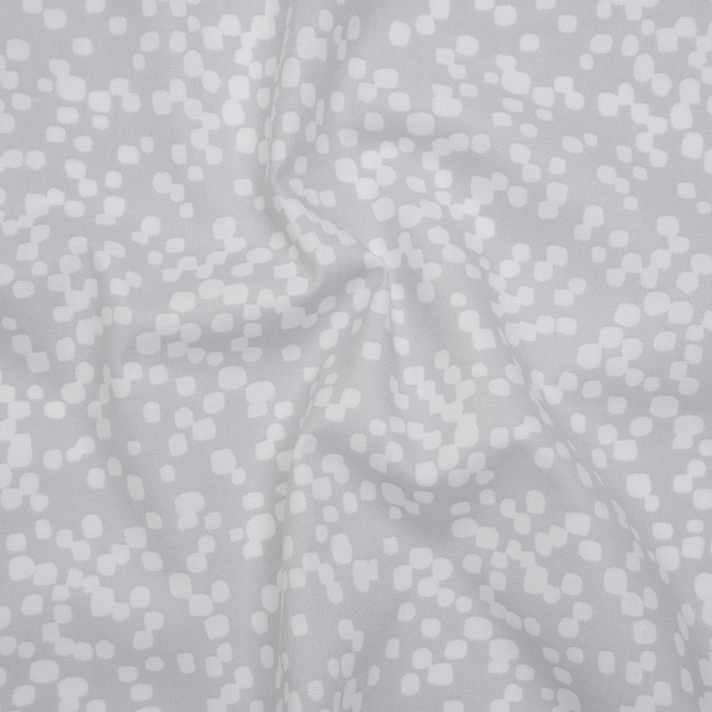 Printed Quilting Cotton by Ghazal Razavi for FIGO Studio - Gray and White Marshmallow - Dewfall Collection Printed Quilting Cotton by Ghazal Razavi for FIGO Studio - Gray and White Marshmallow - Dewfall Collection