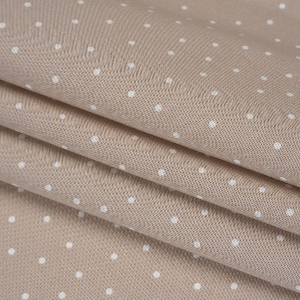 Printed Quilting Cotton by Ghazal Razavi for FIGO Studio - Sesame Polka Dots - Nest Collection Printed Quilting Cotton by Ghazal Razavi for FIGO Studio - Sesame Polka Dots - Nest Collection