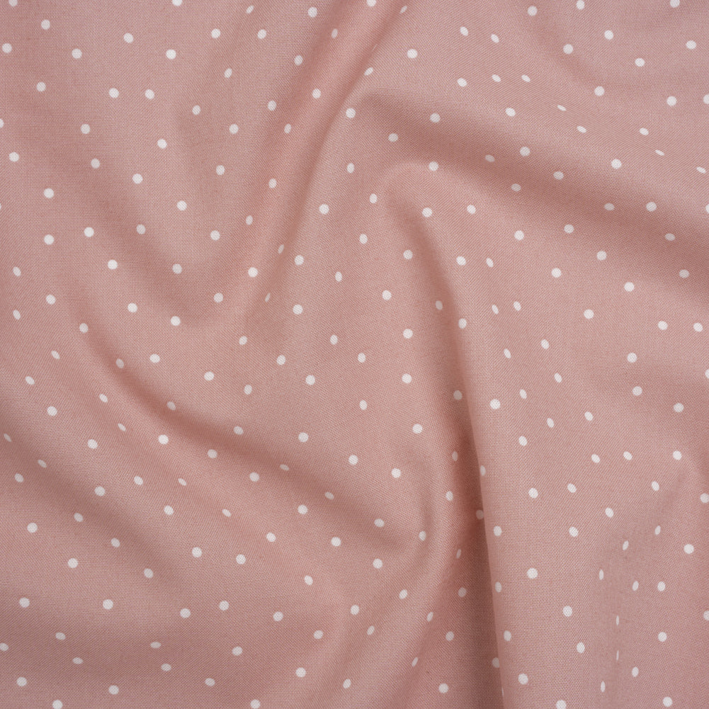 Printed Quilting Cotton by Ghazal Razavi for FIGO Studio - Rose Polka Dots - Nest Collection Printed Quilting Cotton by Ghazal Razavi for FIGO Studio - Rose Polka Dots - Nest Collection