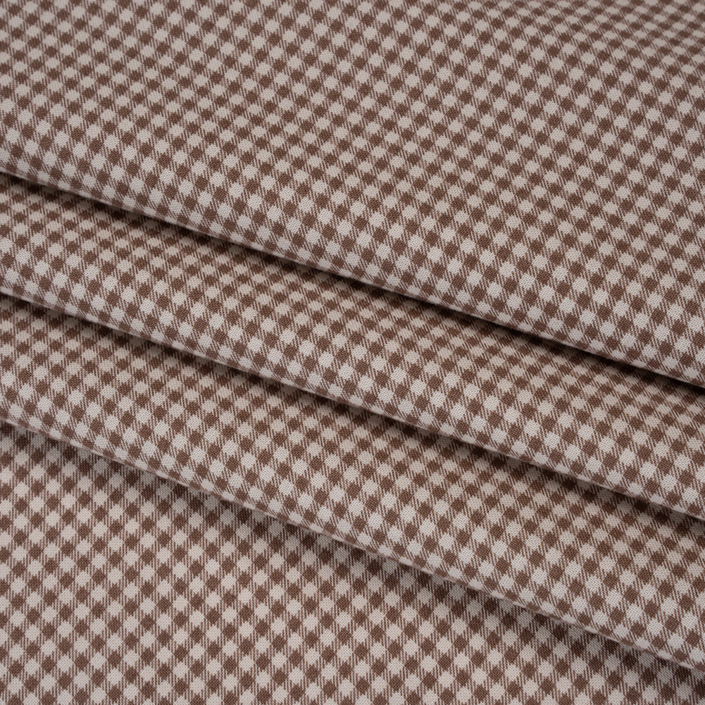 Printed Quilting Cotton by Ghazal Razavi for FIGO Studio - Walnut Checks - Nest Collection Printed Quilting Cotton by Ghazal Razavi for FIGO Studio - Walnut Checks - Nest Collection