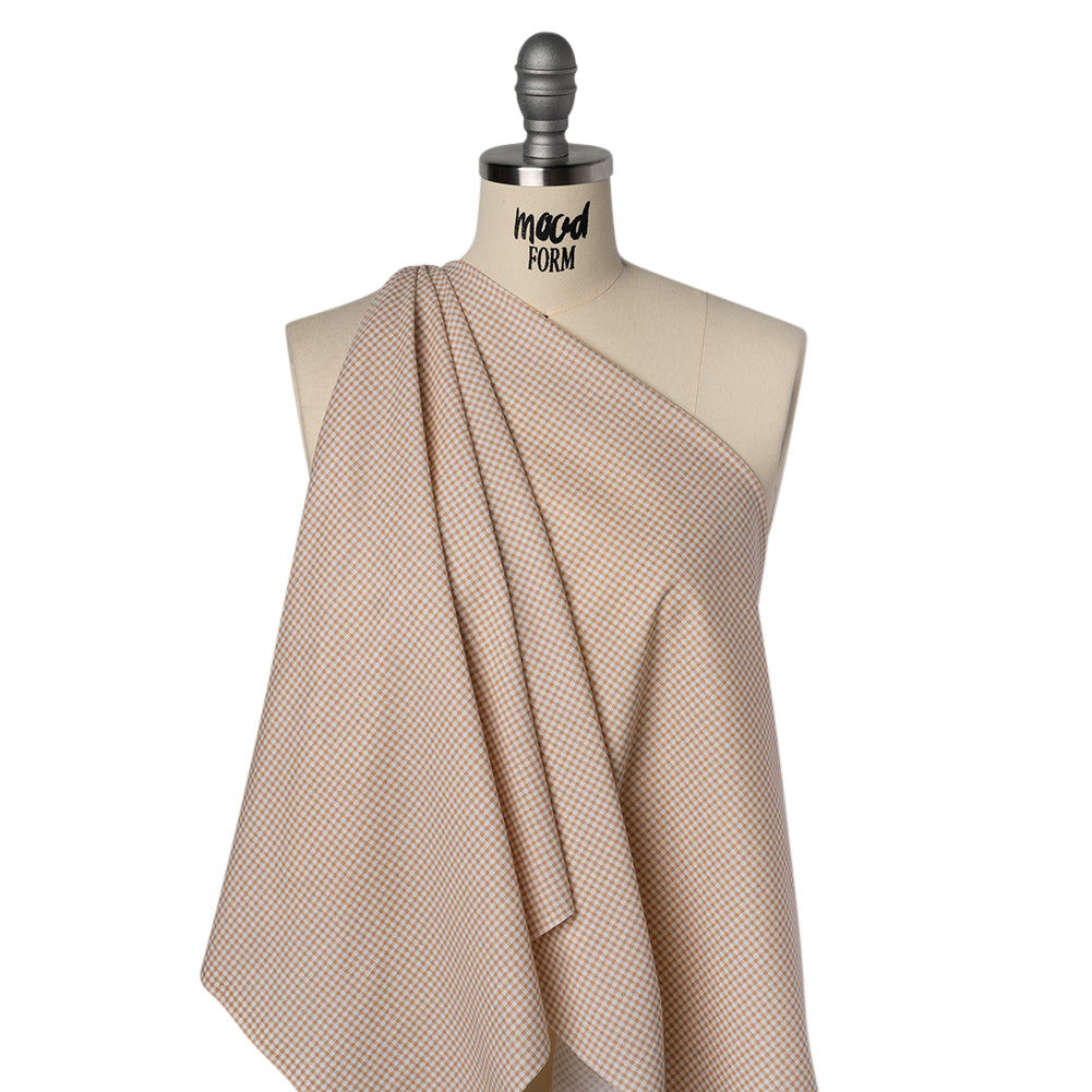 Printed Quilting Cotton by Ghazal Razavi for FIGO Studio - Toffee Checks - Nest Collection Printed Quilting Cotton by Ghazal Razavi for FIGO Studio - Toffee Checks - Nest Collection