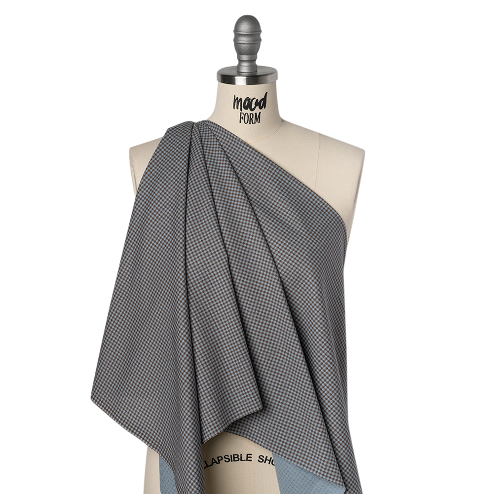 Printed Quilting Cotton by Ghazal Razavi for FIGO Studio - Blueberry Checks - Nest Collection Printed Quilting Cotton by Ghazal Razavi for FIGO Studio - Blueberry Checks - Nest Collection