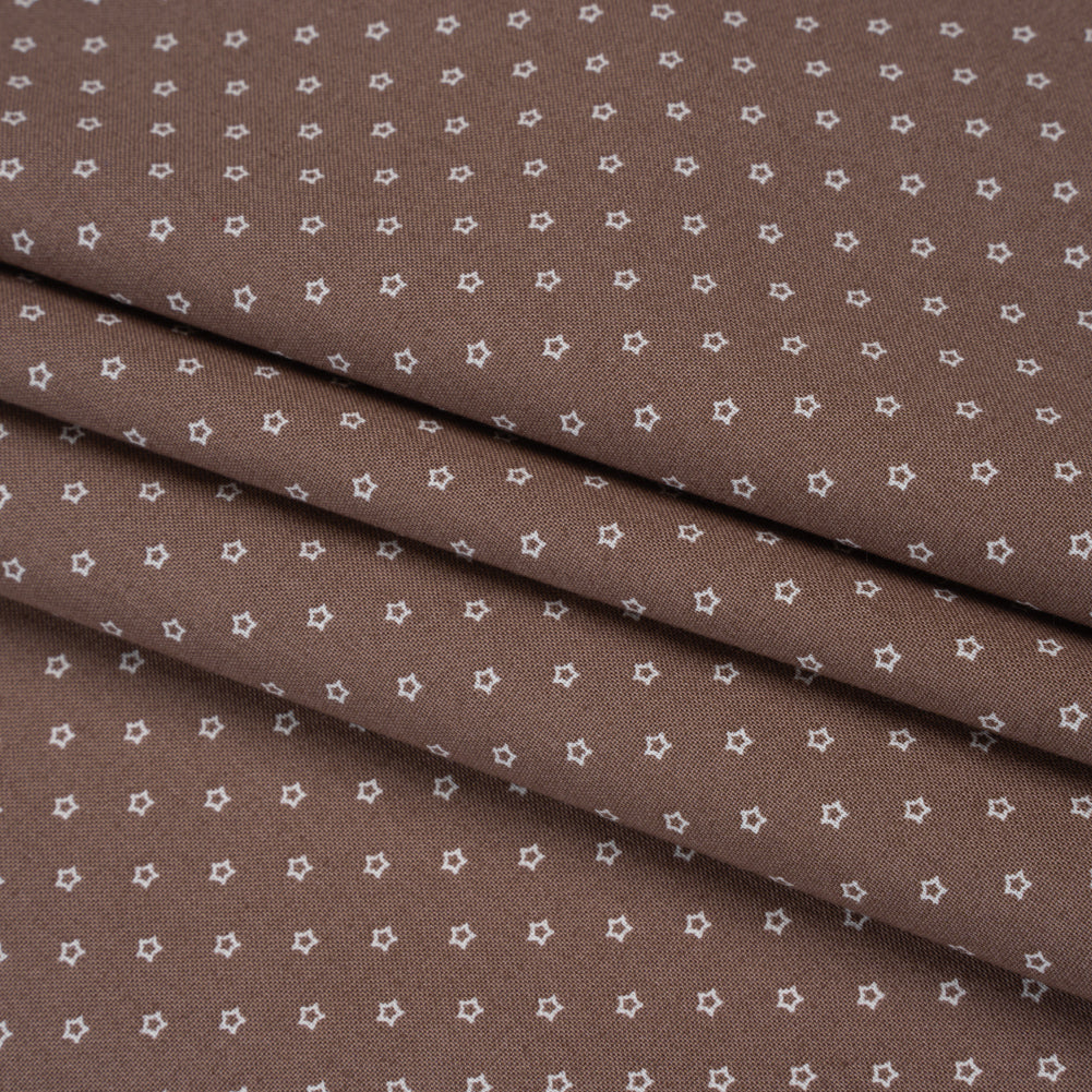 Printed Quilting Cotton by Ghazal Razavi for FIGO Studio - Cocoa Stars - Nest Collection Printed Quilting Cotton by Ghazal Razavi for FIGO Studio - Cocoa Stars - Nest Collection