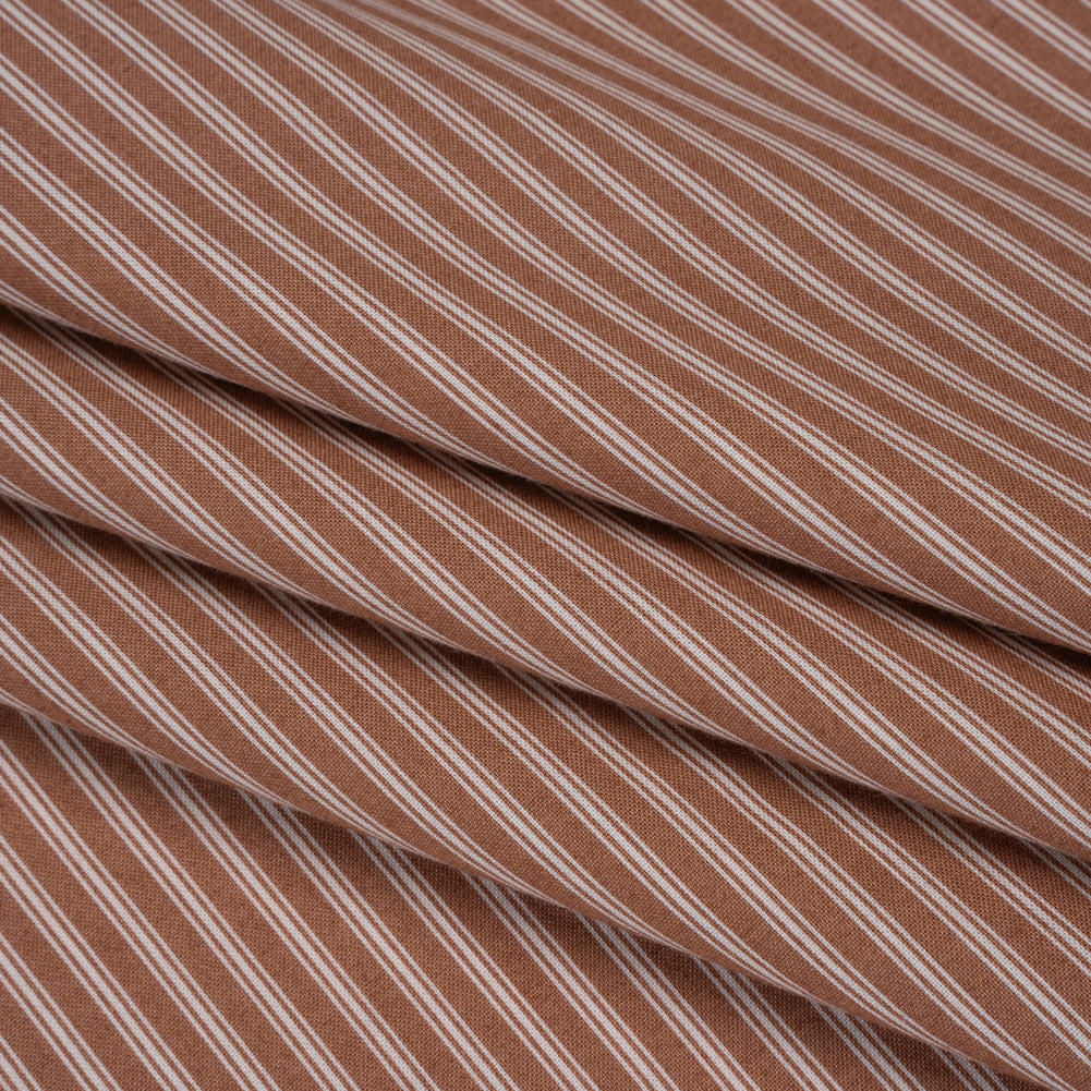 Printed Quilting Cotton by Ghazal Razavi for FIGO Studio - Cinnamon Stripes - Nest Collection Printed Quilting Cotton by Ghazal Razavi for FIGO Studio - Cinnamon Stripes - Nest Collection