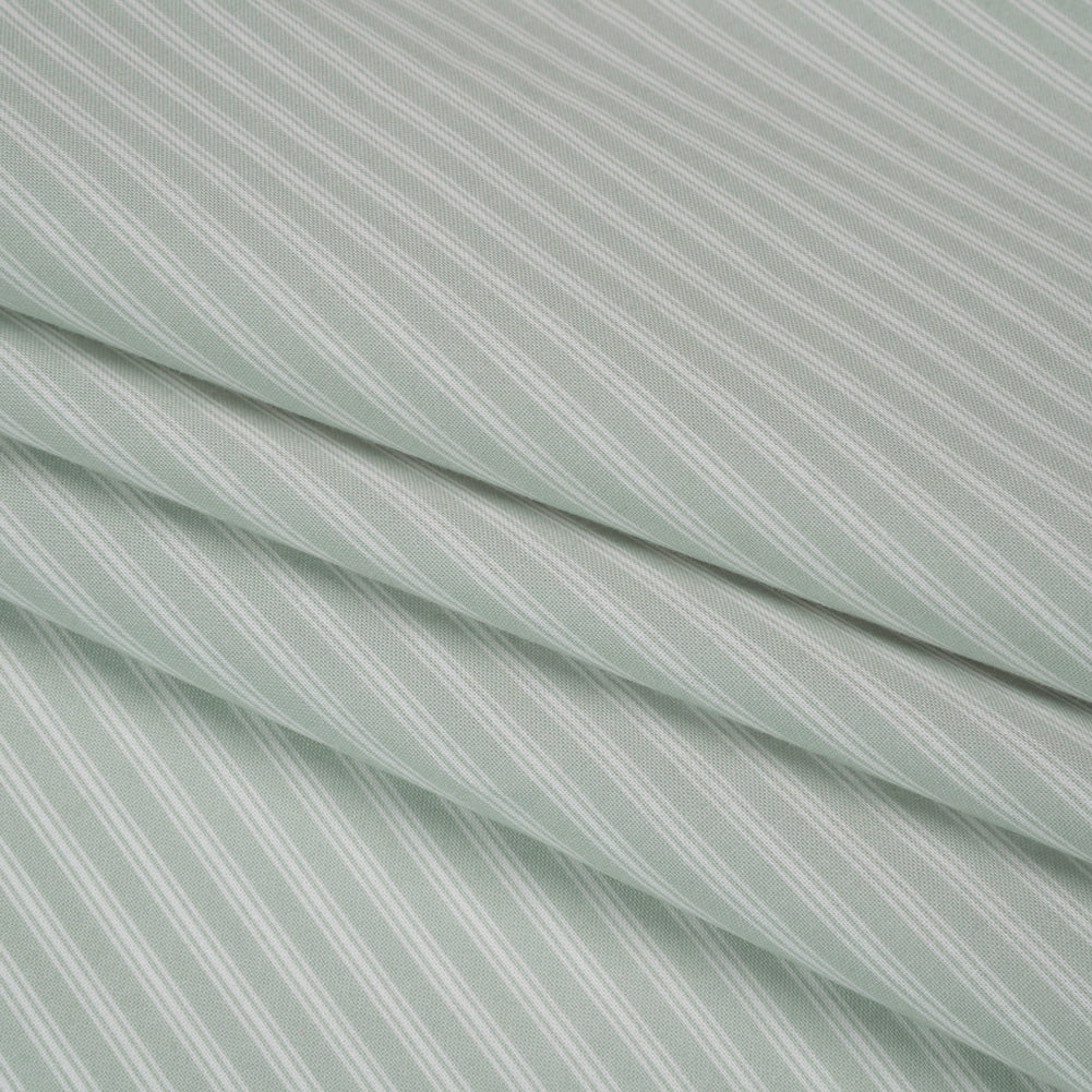 Printed Quilting Cotton by Ghazal Razavi for FIGO Studio - Mint Stripes - Nest Collection Printed Quilting Cotton by Ghazal Razavi for FIGO Studio - Mint Stripes - Nest Collection