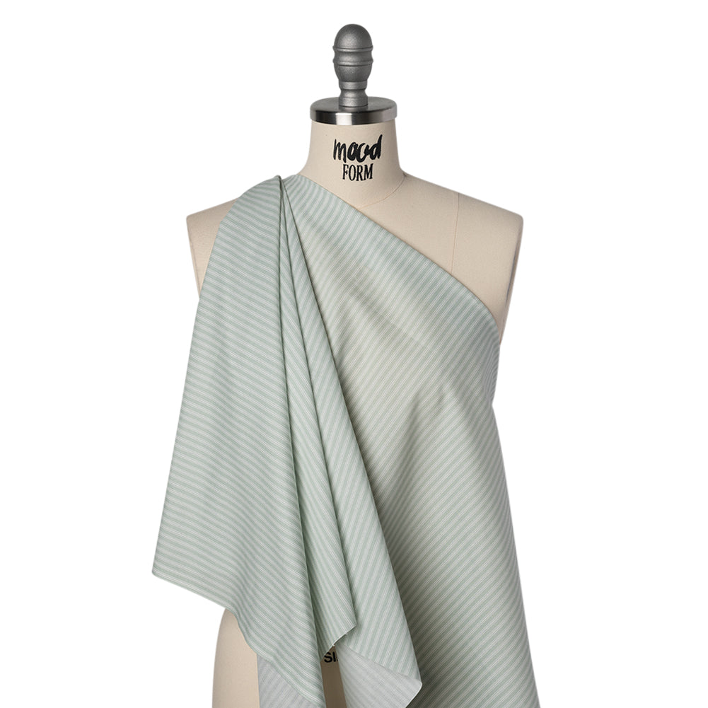 Printed Quilting Cotton by Ghazal Razavi for FIGO Studio - Mint Stripes - Nest Collection Printed Quilting Cotton by Ghazal Razavi for FIGO Studio - Mint Stripes - Nest Collection