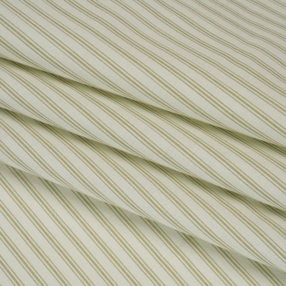 Printed Quilting Cotton by Ghazal Razavi for FIGO Studio - Pistachio Stripes - Nest Collection Printed Quilting Cotton by Ghazal Razavi for FIGO Studio - Pistachio Stripes - Nest Collection