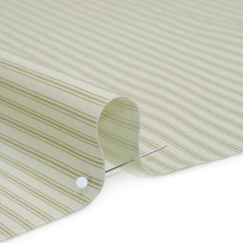Printed Quilting Cotton by Ghazal Razavi for FIGO Studio - Pistachio Stripes - Nest Collection Printed Quilting Cotton by Ghazal Razavi for FIGO Studio - Pistachio Stripes - Nest Collection